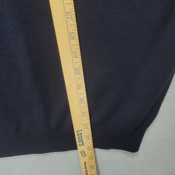 Brooks Brothers Sweater Vest Men L Wool Knit Vneck Pullover Blue Preppy Office - Picture 7 of 9